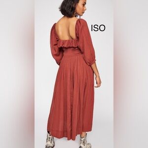 ISO Free People Oasis midi dress in Sienna